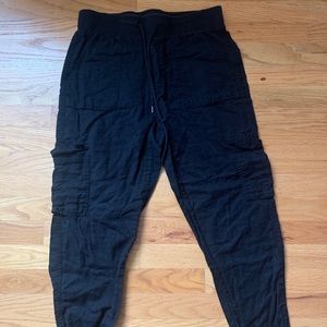 Black Cargo Sweatpants